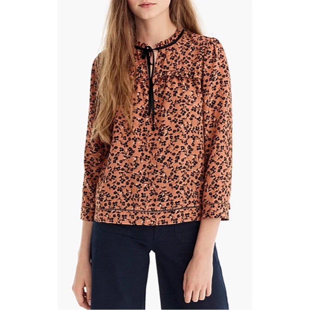 J.crew Point Sur Silk Popover Shirt in Blossom Print